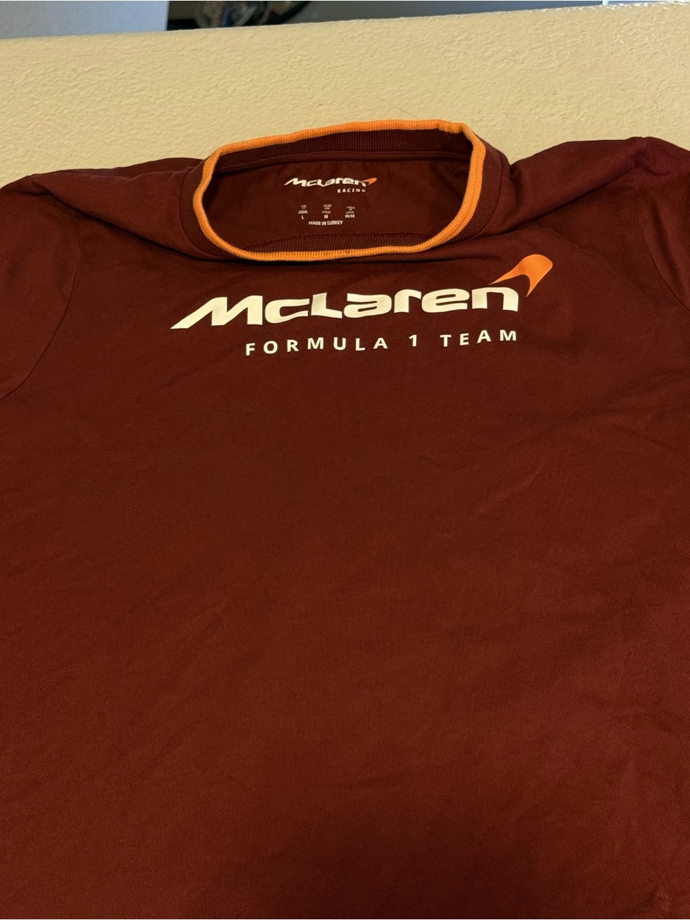 Formula 1 Team Men's Burgundy Crew Neck Shirt